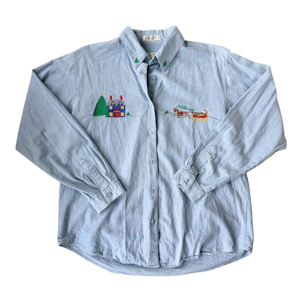 Jennifer Blair Vintage 1990s Christmas Shirt Wome… - image 2